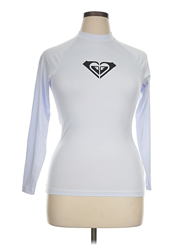 Pre-owned Roxy Long Sleeve Top Silver Turtleneck Tops