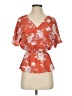 Good Luck Gem Orange Short Sleeve Blouse Size XS - photo 1