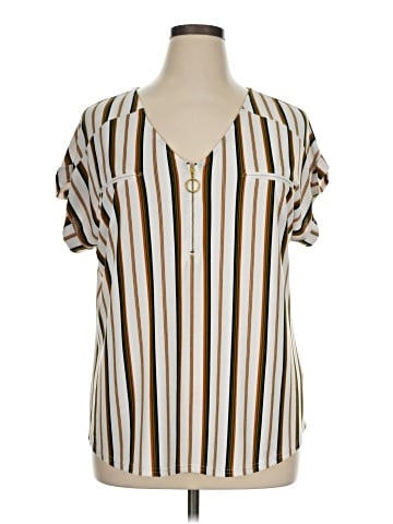Flower & Feather Short Sleeve Blouse (view 1)