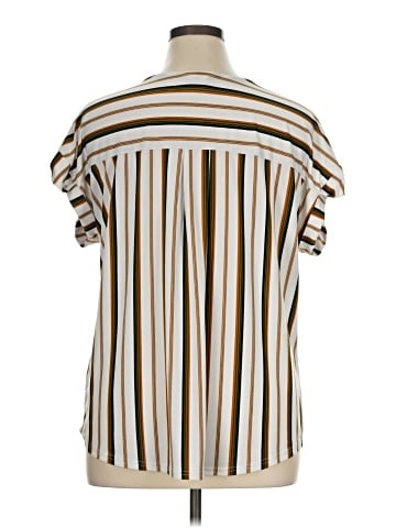 Flower & Feather Short Sleeve Blouse (view 2)