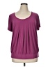 Jaclyn Smith Purple Short Sleeve Blouse Size 1X - photo 1
