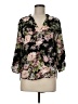 Wishful Park 100% Polyester Floral Black 3/4 Sleeve Blouse Size M - photo 1