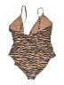 Aerie Animal Print Brown One Piece Swimsuit Size XL - photo 2