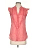 Massimo Dutti Pink Sleeveless Button-Down Shirt Size 40/30 - photo 1