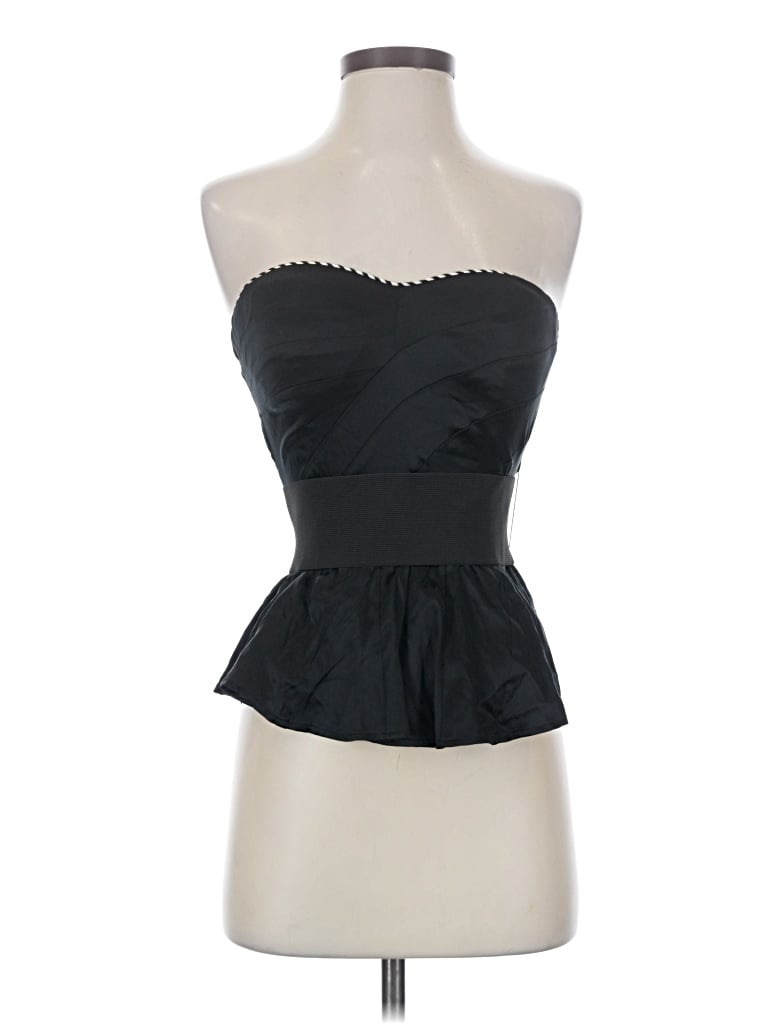 Pre-owned Bebe Tube Top Black Strapless Neckline Tops