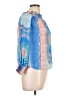 Ramy Brook 100% Polyester Blue 3/4 Sleeve Blouse Size L (estimated) - photo 4