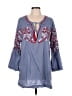 Mud Pie Blue Casual Dress Size L - photo 1