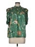 THML 100% Polyester Green 3/4 Sleeve Blouse Size M - photo 1