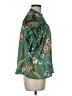 THML 100% Polyester Green 3/4 Sleeve Blouse Size M - photo 4
