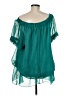Ashley Stewart 100% Polyester Teal 3/4 Sleeve Blouse Size 18 Plus - photo 2