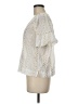 Democracy 100% Cotton Ivory Short Sleeve Blouse Size M - photo 5