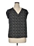 Daniel Rainn 100% Polyester Stars Black Short Sleeve Blouse Size XL - photo 1