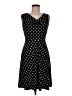 En Focus Studio Polka Dots Black Casual Dress Size 6 - photo 1