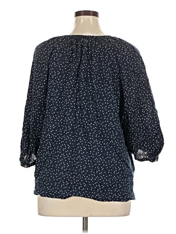 LC Lauren Conrad 3/4 Sleeve Button-Down Shirt (view 2)