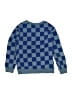 Cat & Jack Checkered-gingham Blue Pullover Sweater Size 4 - 5 - photo 2