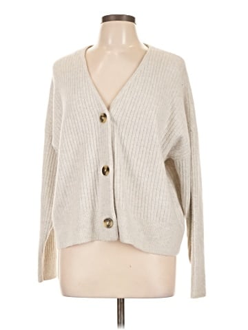 Madewell Cameron Ribbed Cardigan Sweater in Coziest Yarn (view 1)