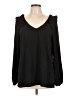 Staccato 100% Polyester Black Long Sleeve Blouse Size L - photo 1