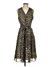 Anne Klein 100% Polyester Animal Print Brown Cocktail Dress Size 4 - photo 1