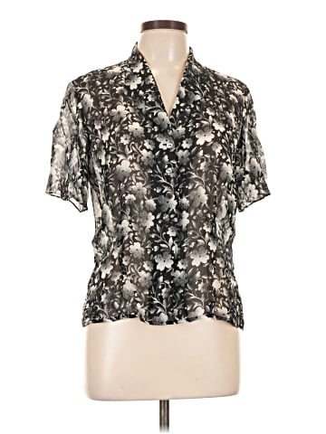 Dana Buchman Short Sleeve Silk Top (view 1)