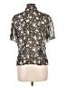 Dana Buchman 100% Silk Animal Print Silver Short Sleeve Silk Top Size 10 - photo 2