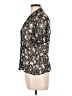 Dana Buchman 100% Silk Animal Print Silver Short Sleeve Silk Top Size 10 - photo 5