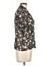 Dana Buchman 100% Silk Animal Print Silver Short Sleeve Silk Top Size 10 - photo 4