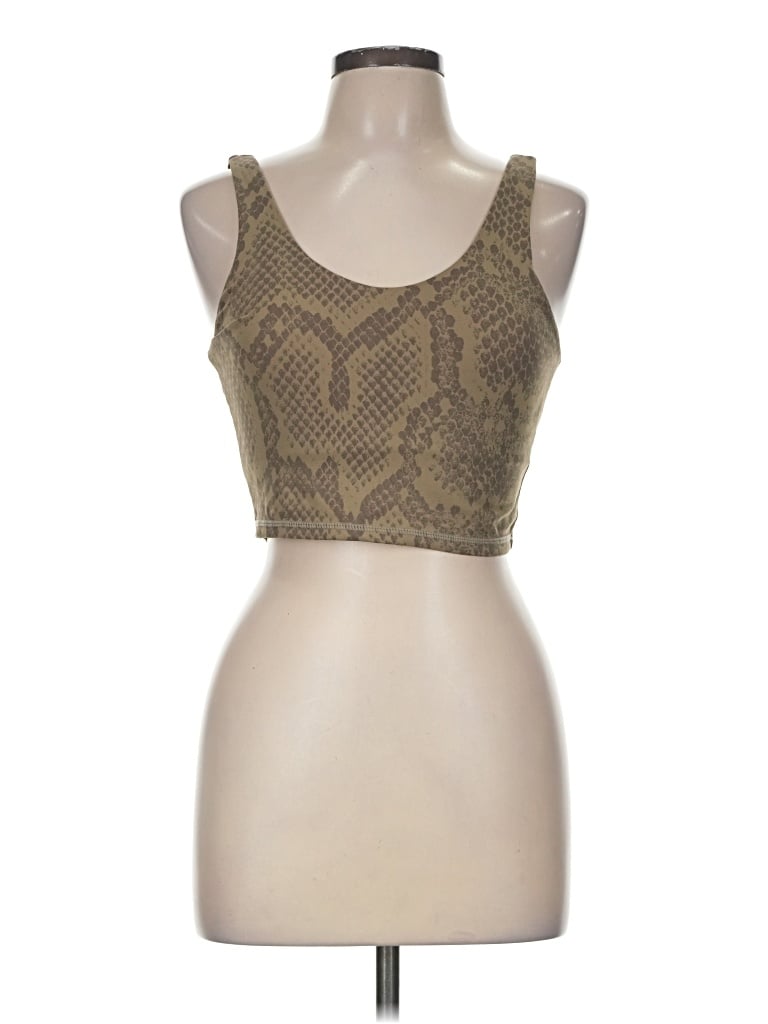 Pre-owned Varley Tank Top Brown Square Neckline Tops