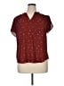 41Hawthorn 100% Polyester Burgundy Short Sleeve Blouse Size XL - photo 1