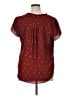 41Hawthorn 100% Polyester Burgundy Short Sleeve Blouse Size XL - photo 2