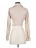 Sans Souci Tan Ivory Long Sleeve Blouse Size S - photo 2