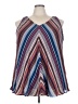 Lane Bryant 100% Polyester Blue Sleeveless Blouse Size 22 - photo 1