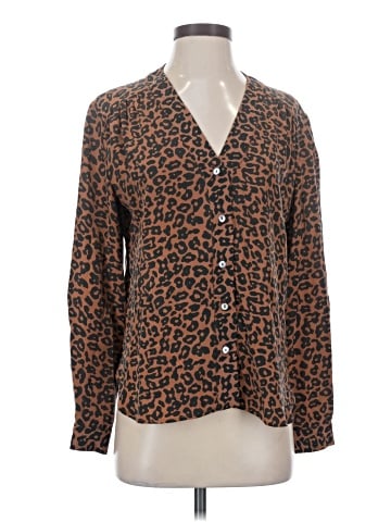 Amour Vert Long Sleeve Silk Top (view 1)