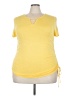 Koral Yellow Short Sleeve Top Size 3X - photo 1