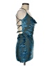 Unbranded 100% Polyester Teal Blue Cocktail Dress Size M - photo 4