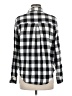 CALVIN KLEIN JEANS Checkered-gingham Black Long Sleeve Button-Down Shirt Size M - photo 2