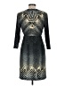 Chico's Graphic Black Casual Dress Size Med (1) - photo 2