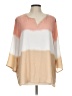 Alfred Dunner 100% Polyester Color Block Tan 3/4 Sleeve Blouse Size L - photo 1