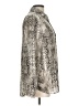NANETTE Nanette Lepore 100% Polyester Animal Print Silver Long Sleeve Blouse Size L - photo 4