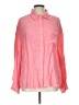 Gap 100% Cotton Color Block Pink Long Sleeve Button-Down Shirt Size L - photo 1
