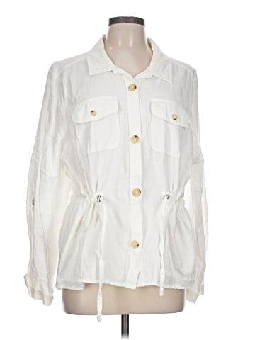 Liz Claiborne 3/4 Sleeve Button-Down Shirt (view 1)