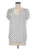 41Hawthorn 100% Polyester Polka Dots Ivory Short Sleeve Blouse Size M - photo 1