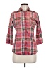 Roar 100% Cotton Plaid Red 3/4 Sleeve Button-Down Shirt Size M - photo 1