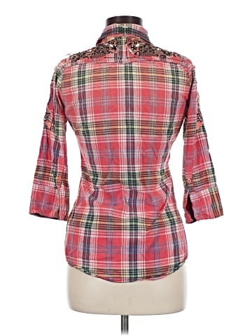 Roar 3/4 Sleeve Button-Down Shirt (view 2)