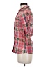 Roar 100% Cotton Plaid Red 3/4 Sleeve Button-Down Shirt Size M - photo 5