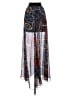 Bebe 100% Polyester Paisley Silver Casual Skirt Size XXS - photo 1
