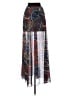 Bebe 100% Polyester Paisley Silver Casual Skirt Size XXS - photo 2