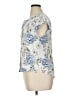 Daniel Rainn 100% Rayon Floral Ivory Short Sleeve Blouse Size XL - photo 5