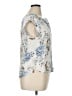 Daniel Rainn 100% Rayon Floral Ivory Short Sleeve Blouse Size XL - photo 4