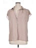 Max Studio 100% Polyester Houndstooth Tan Short Sleeve Blouse Size XL - photo 1