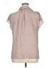 Max Studio 100% Polyester Houndstooth Tan Short Sleeve Blouse Size XL - photo 2